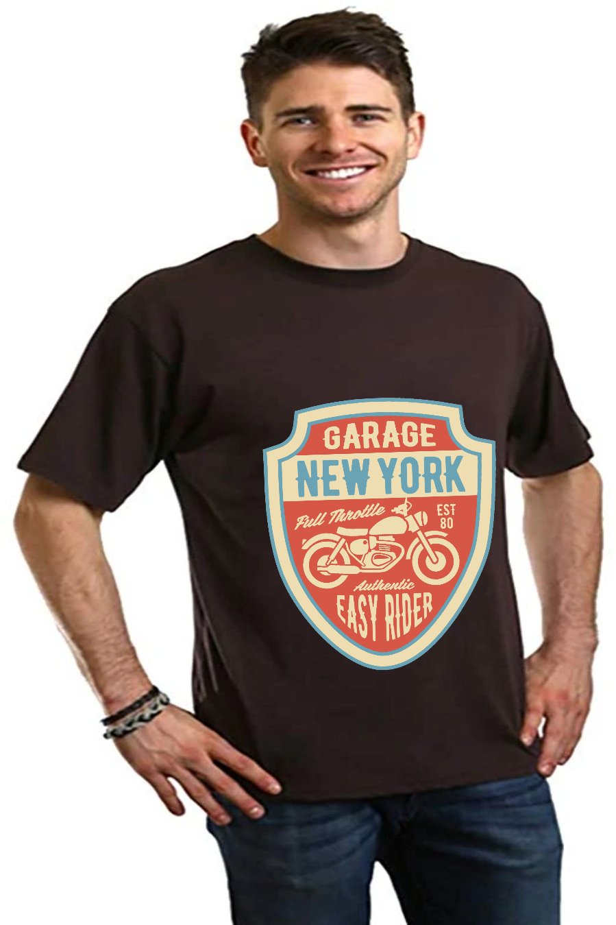 Garage New York Men's Bamboo Viscose/Organic Cotton Short Sleeve Graphic T-Shirt