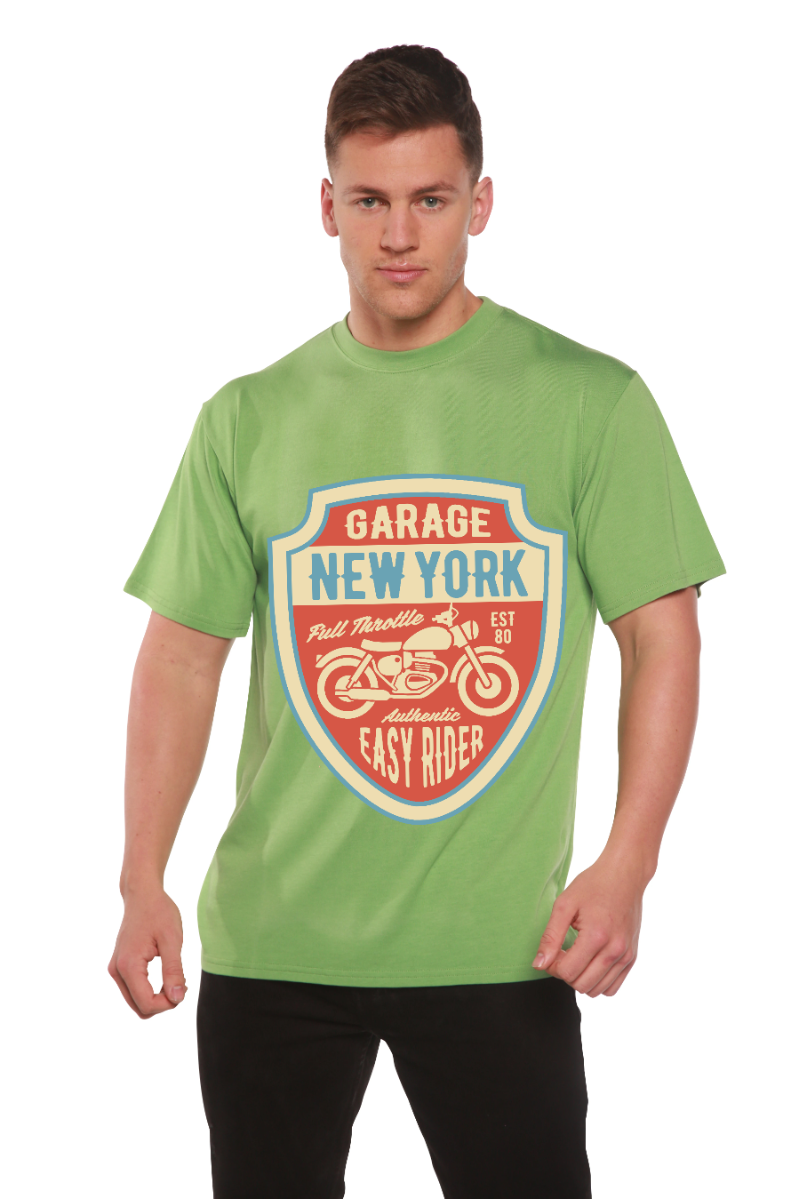 Garage New York Men's Bamboo Viscose/Organic Cotton Short Sleeve Graphic T-Shirt