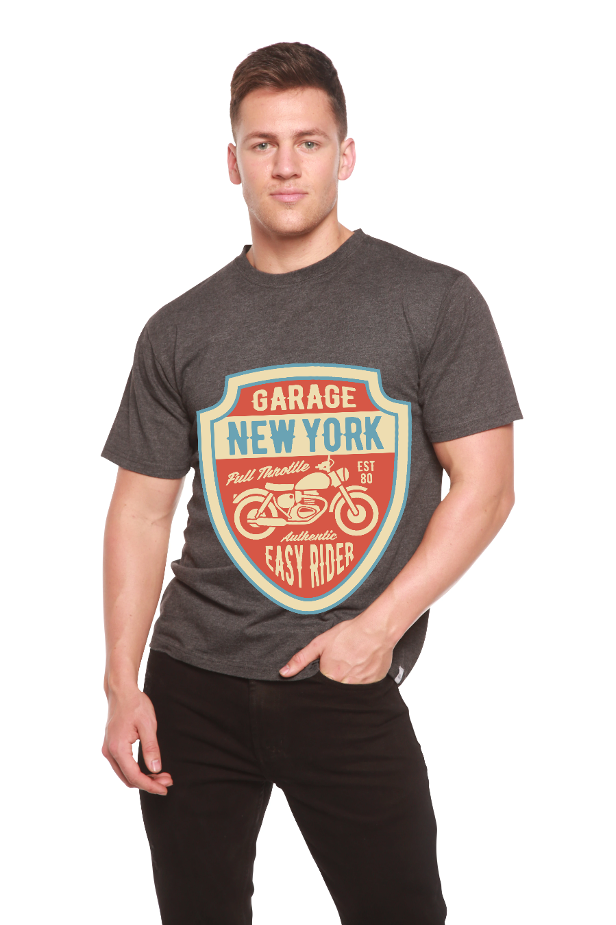 Garage New York Men's Bamboo Viscose/Organic Cotton Short Sleeve Graphic T-Shirt