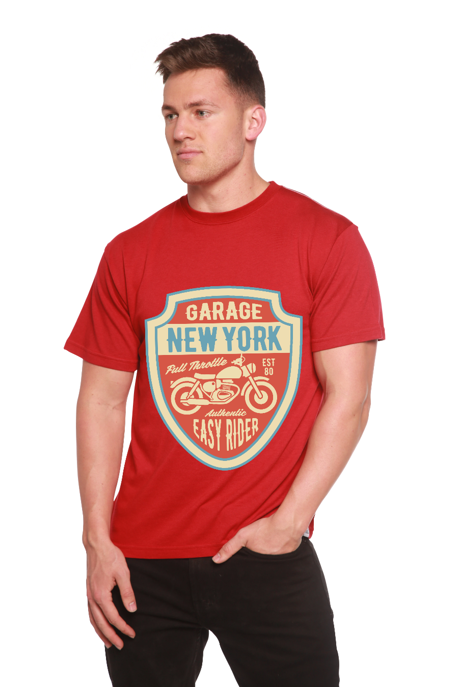 Garage New York Men's Bamboo Viscose/Organic Cotton Short Sleeve Graphic T-Shirt