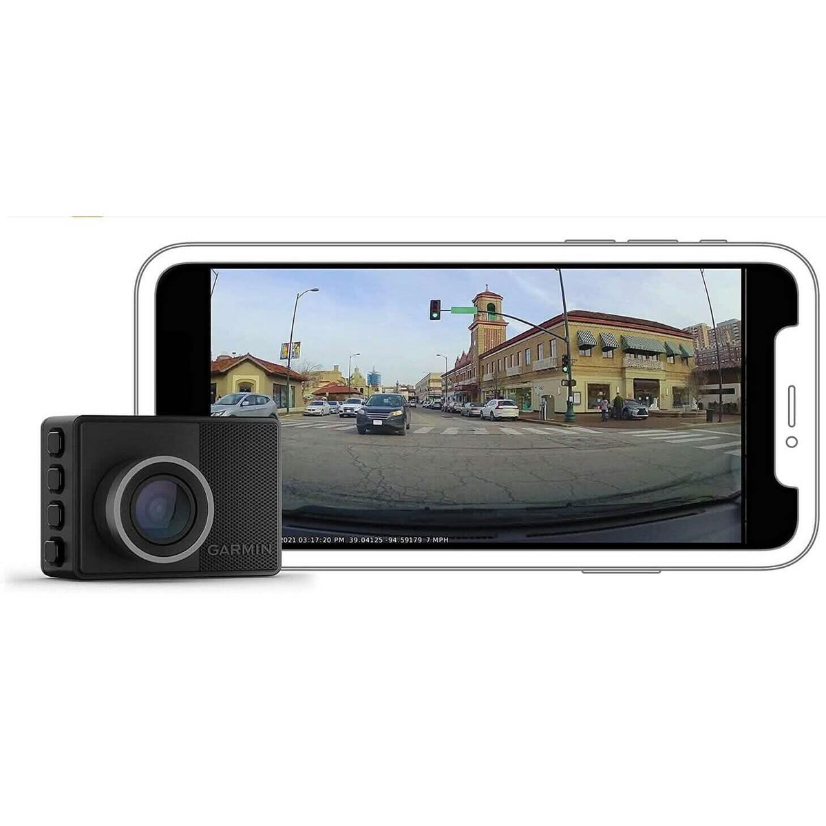 Garmin Dash Cam 57 1440p 140-degree FOV Voice Control Compact and Discreet