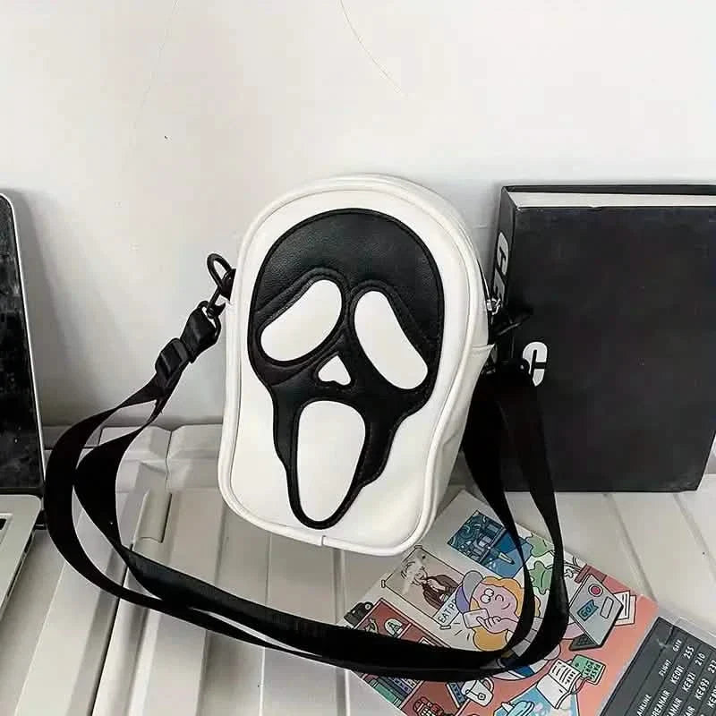 Ghost Skull Pattern Shoulder Bag