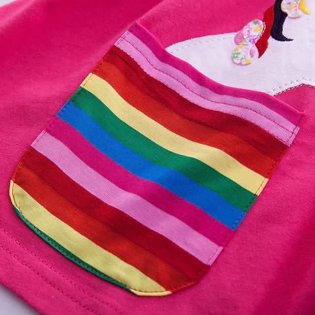 Girls' Unicorn Rainbow Flower Dress
