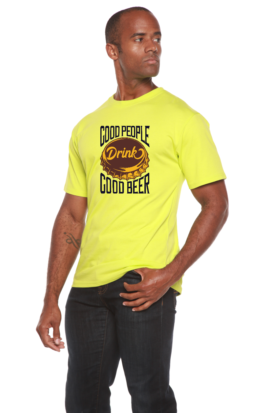 Good People Men's Bamboo Viscose/Organic Cotton Short Sleeve Graphic T-Shirt