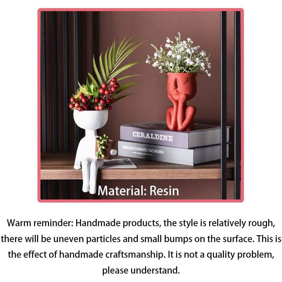 Greneric Character Portrait Flower Pot Resin Succulents Plant Pot