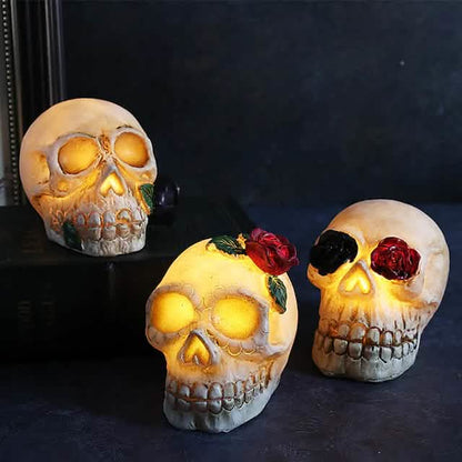 Halloween Resin Skull LED Night Light Decorative Light
