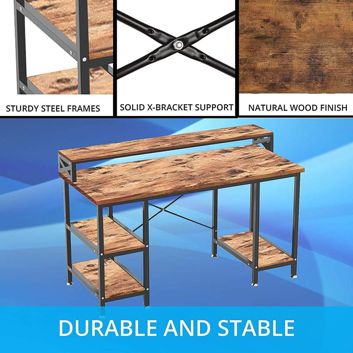 Halter 50-Inch Modern Office Desk with Storage