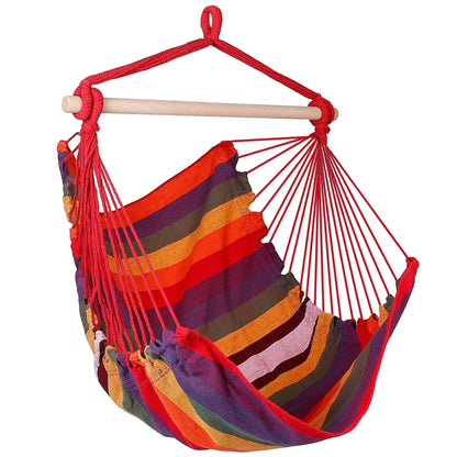 Hammock Hanging Chair Canvas with 2 Pillows