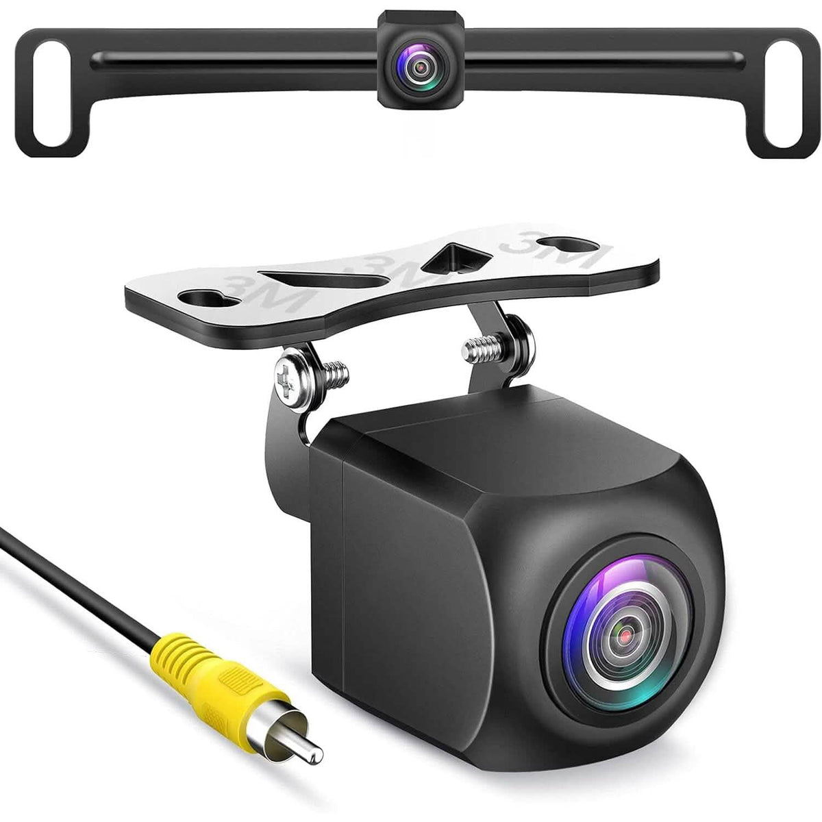 HD Backup Camera, Metal Housing 170 Degree Wide View Angle License Plate Rear View Camera  (Refurbished)