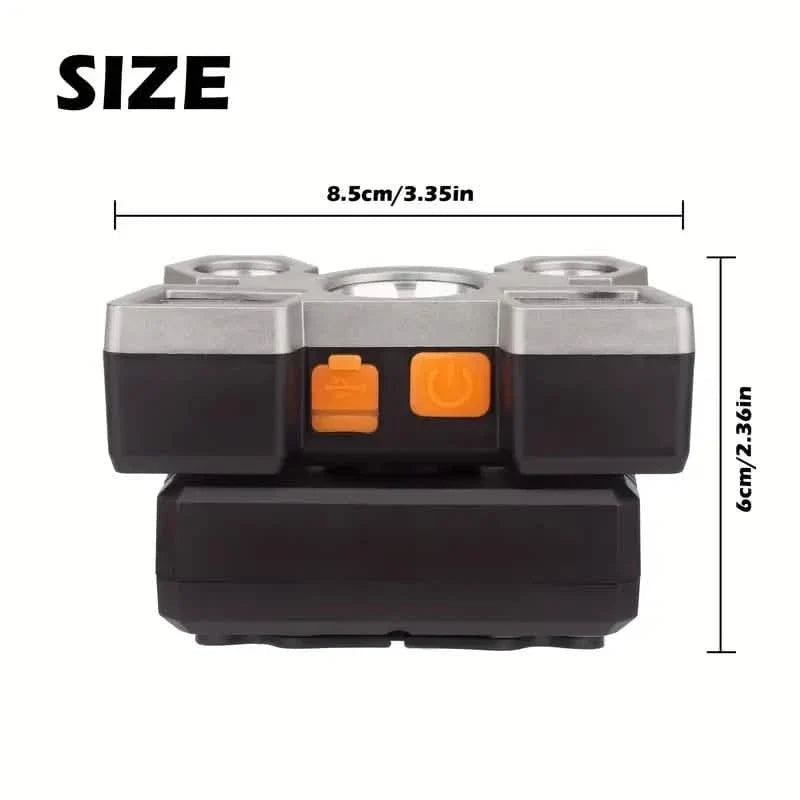 Headlamp With Built In Battery USB Rechargeable