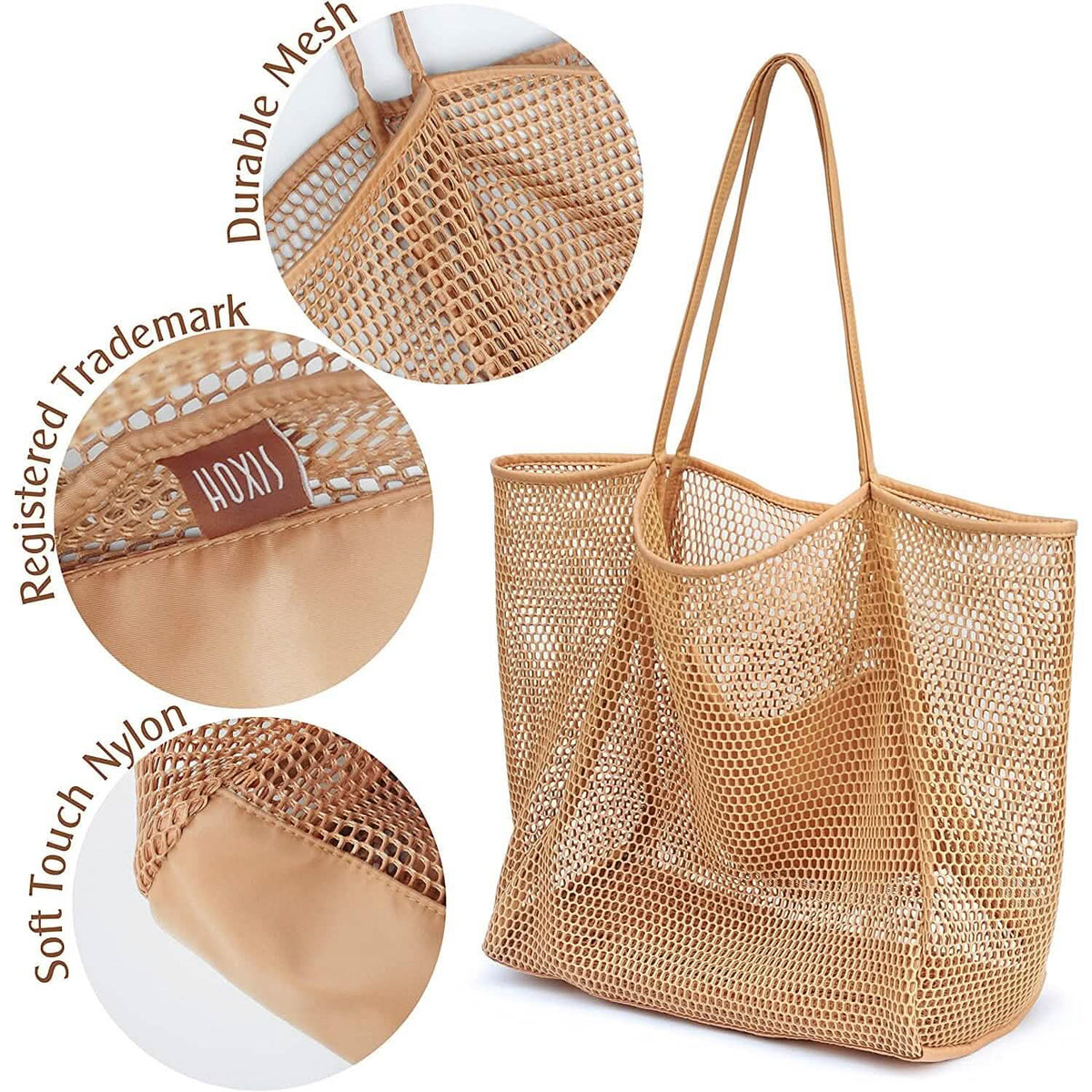 HOXIS Mesh Beach Tote Women's Shoulder Bag