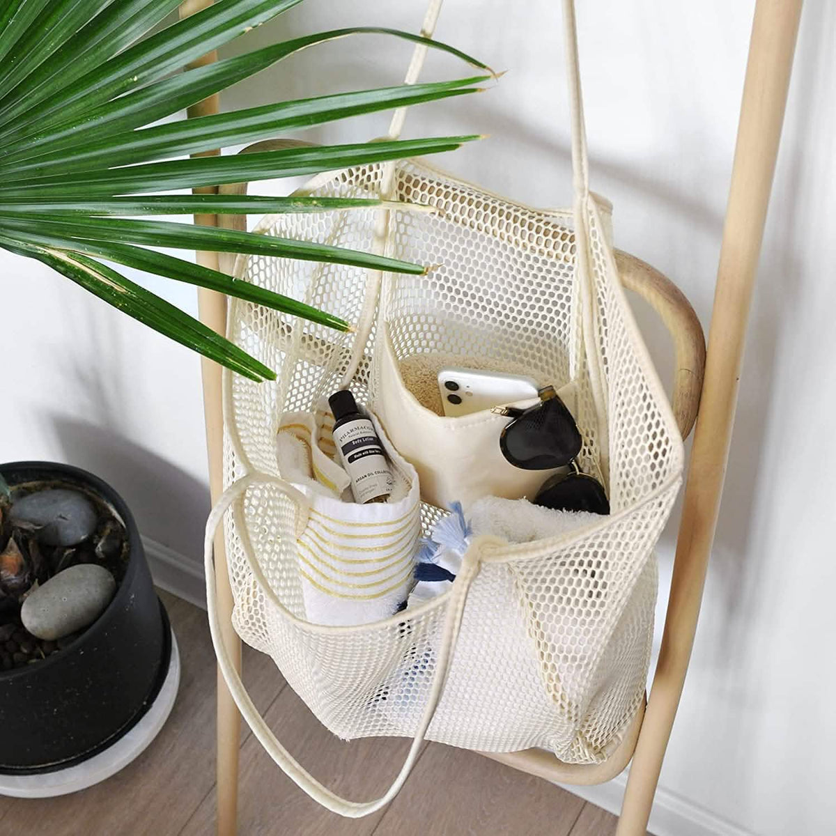 HOXIS Mesh Beach Tote Women's Shoulder Bag
