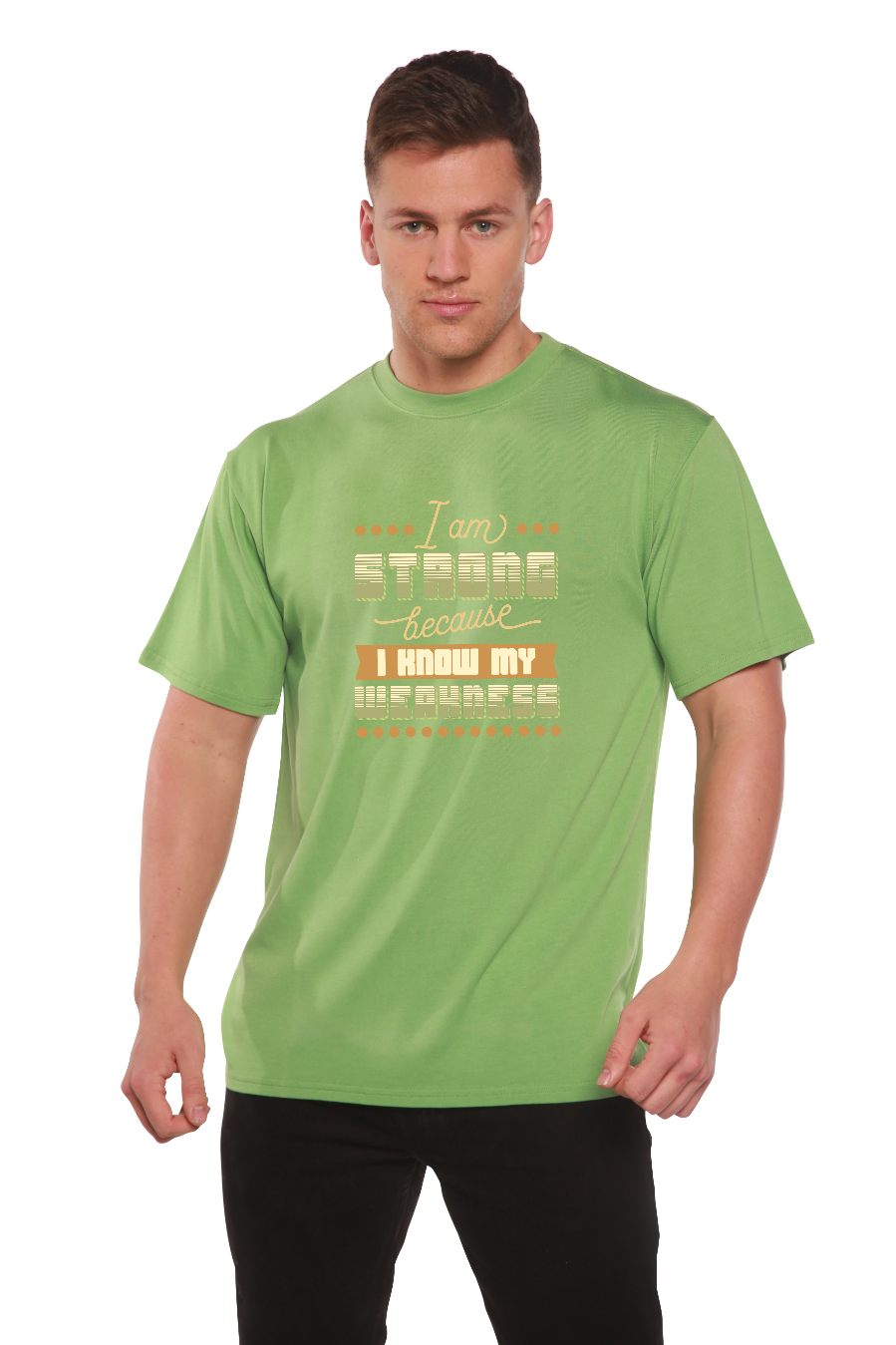 I am Strong Men's Bamboo Viscose/Organic Cotton Short Sleeve Graphic T-Shirt