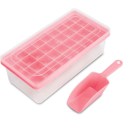 Ice Cube Tray with Lid and Bin