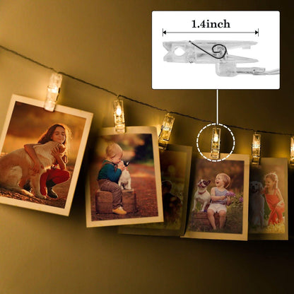 IMAGE 7ft 20 Photo Clips LED String Lights