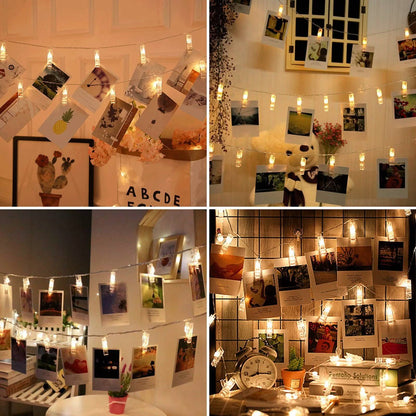IMAGE 7ft 20 Photo Clips LED String Lights