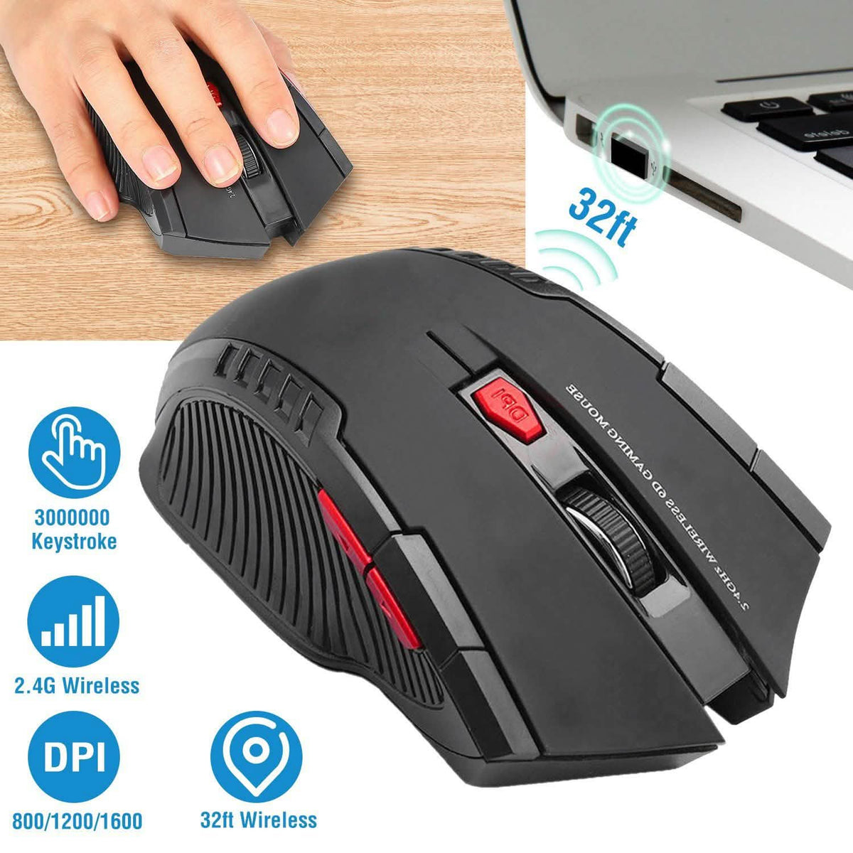 iMountek 2.4G Wireless Gaming Mouse