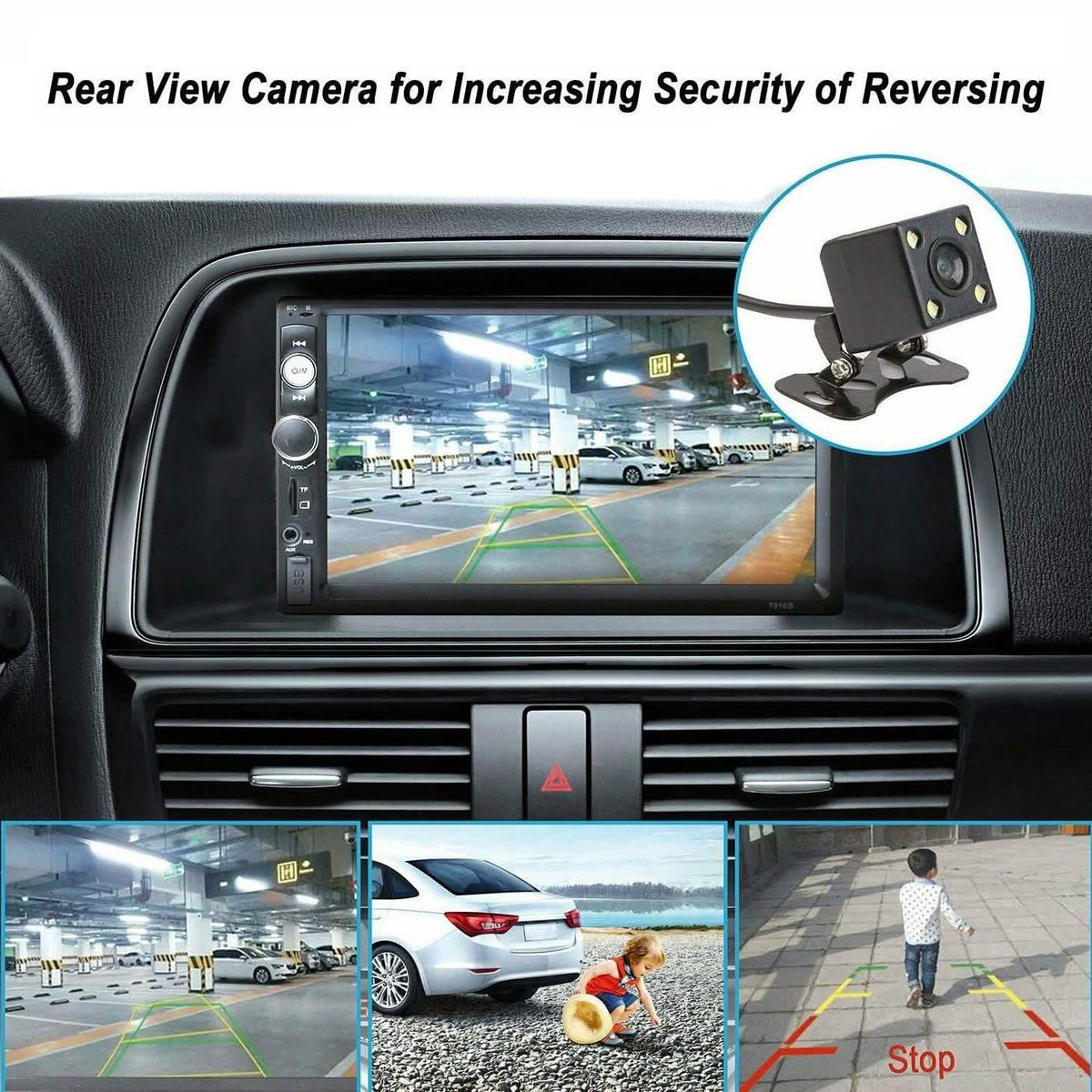 iMountek 7 Inches Universal Wireless Car MP5 Player with Rear View Camera