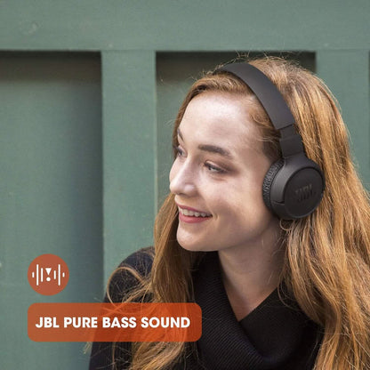 JBL Tune 510BT: Wireless On-Ear Headphones with Purebass Sound - Black  (Refurbished)