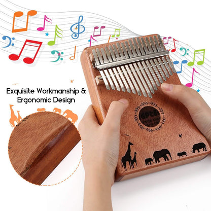 Kalimba 17 Keys Thumb Piano with Tuning Hammer