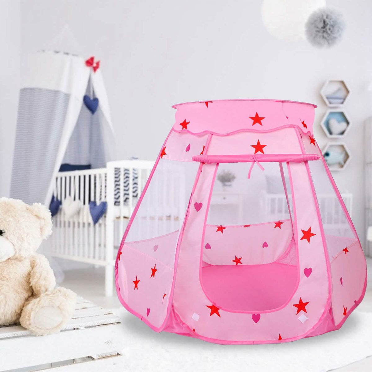 Kids Pop Up Prince Princess Toddler Play Tent