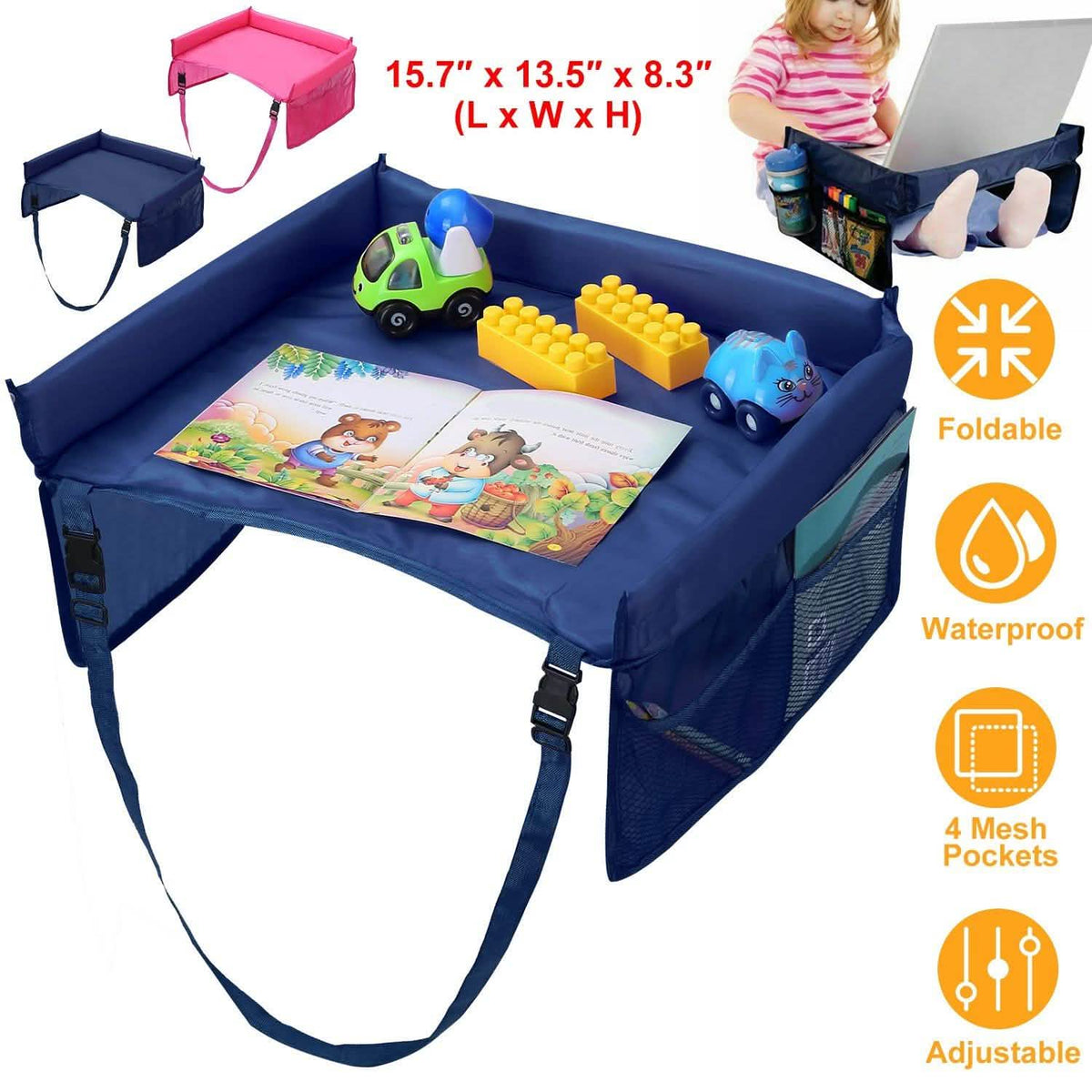 Kids Safety Travel Tray Waterproof Car Seat