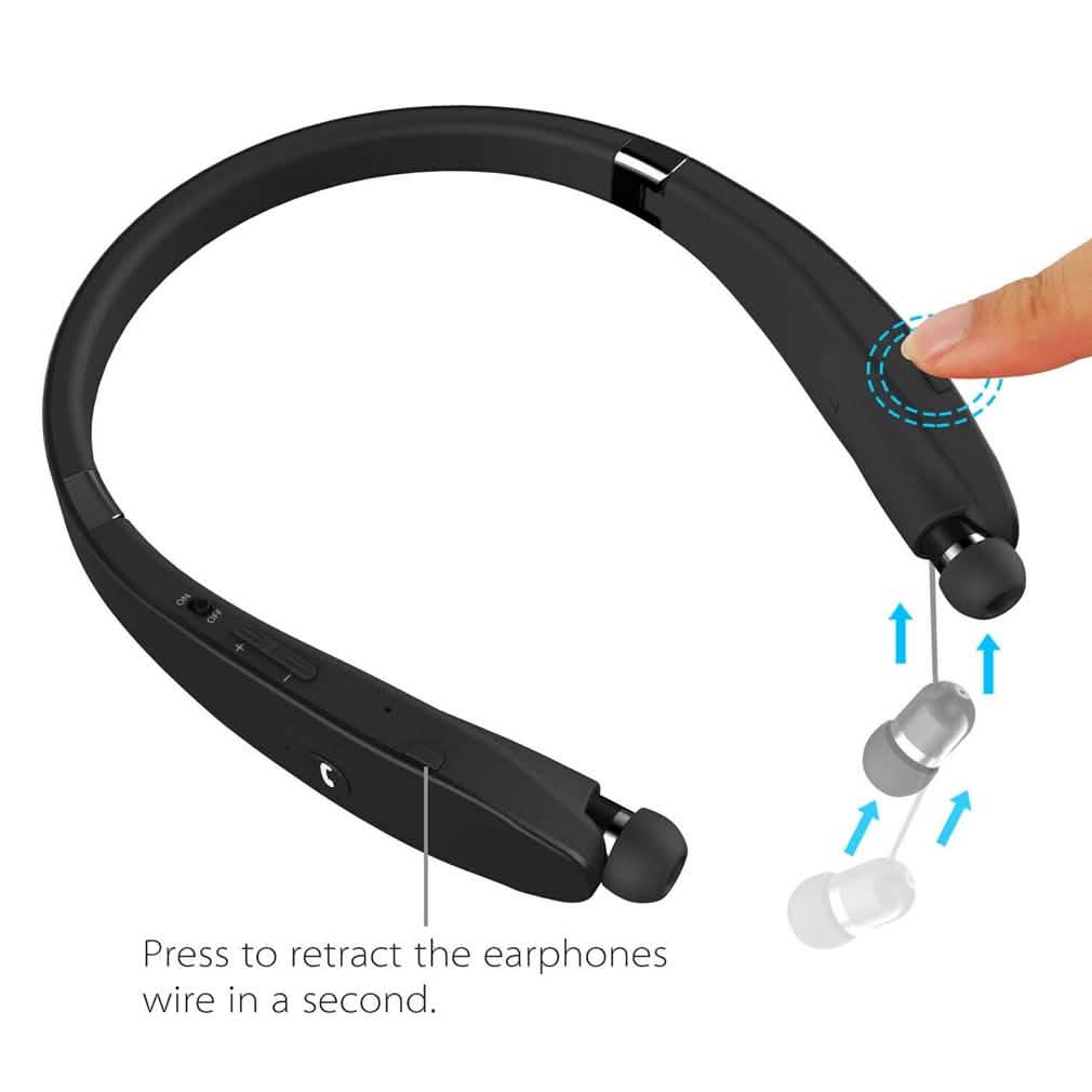 Kocaso Foldable Wireless Neckband Sweatproof Headset
