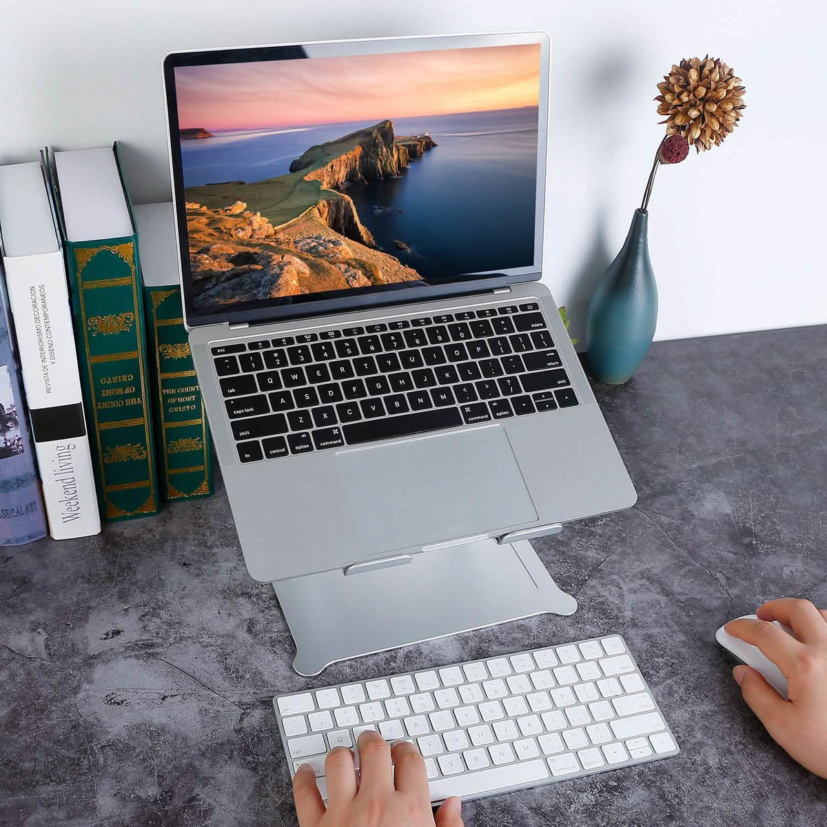 Laptop Stand Aluminum Angle Adjustable Computer Holder Riser Heat Vent