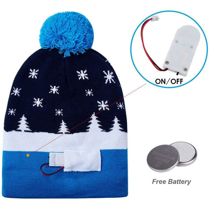 LED Christmas Knitted Hat