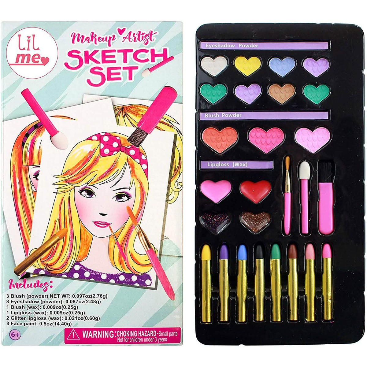 Lil Me Makeup Artist Sketch Set with 10 Design Sketch Sheets