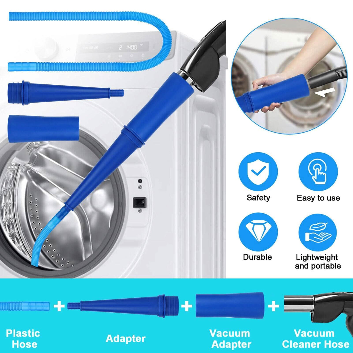 Lint Remover Brush Dryer Vent Trap Cleaner Kits Cleaning Refrigerator Pipe Hose