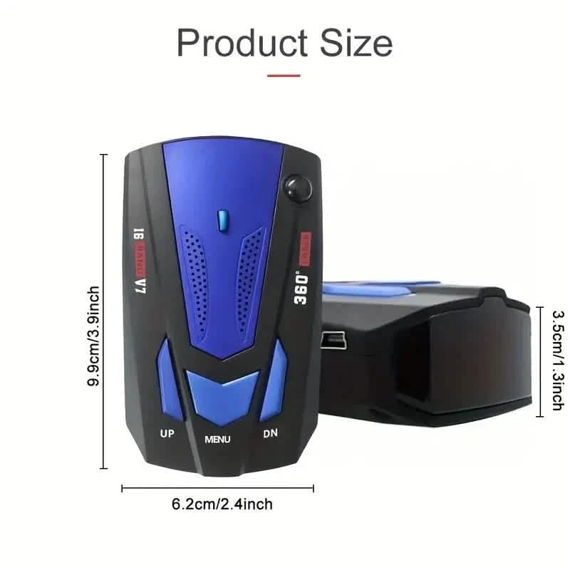 Long Range Car Detection System,City/Hwy Speed Alarm & POP Fast Scan, Automatic 360° Detection With Voice Prompt