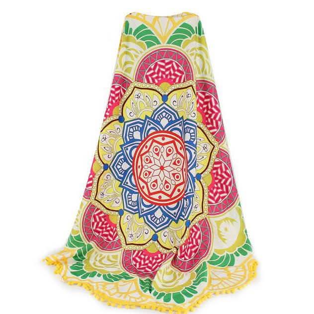 Lotus Flower Beach Throw
