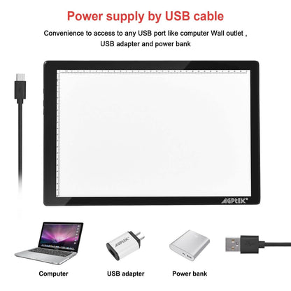 Magnetic LED Artcraft Tracing Light Pad A4 Size Lightbox