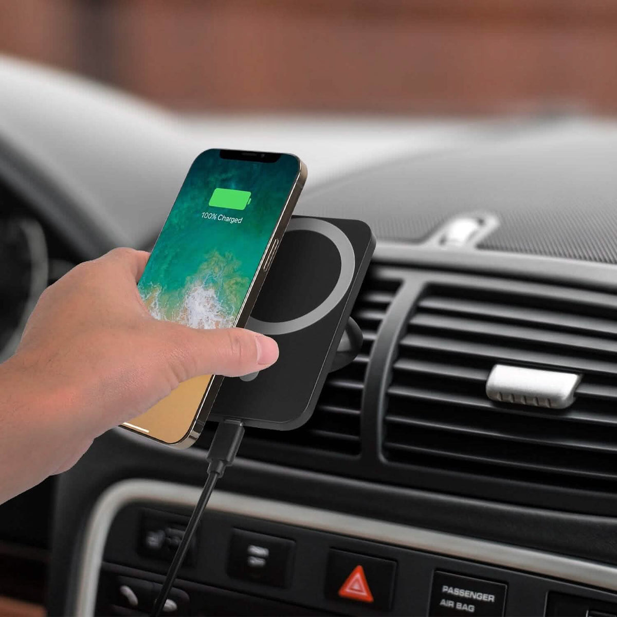 Magnetic Wireless Charger MagSafe Car Phone Mount Air Vent Holder