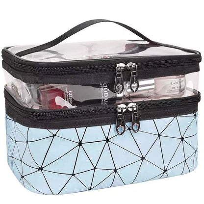 Makeup Bags Double layer Travel Cosmetic Cases