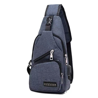 Men Women Crossbody Shoulder Bag with USB Port