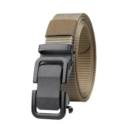 Men's Automatic Metal Buckle Nylon Canvas Webbing Belt