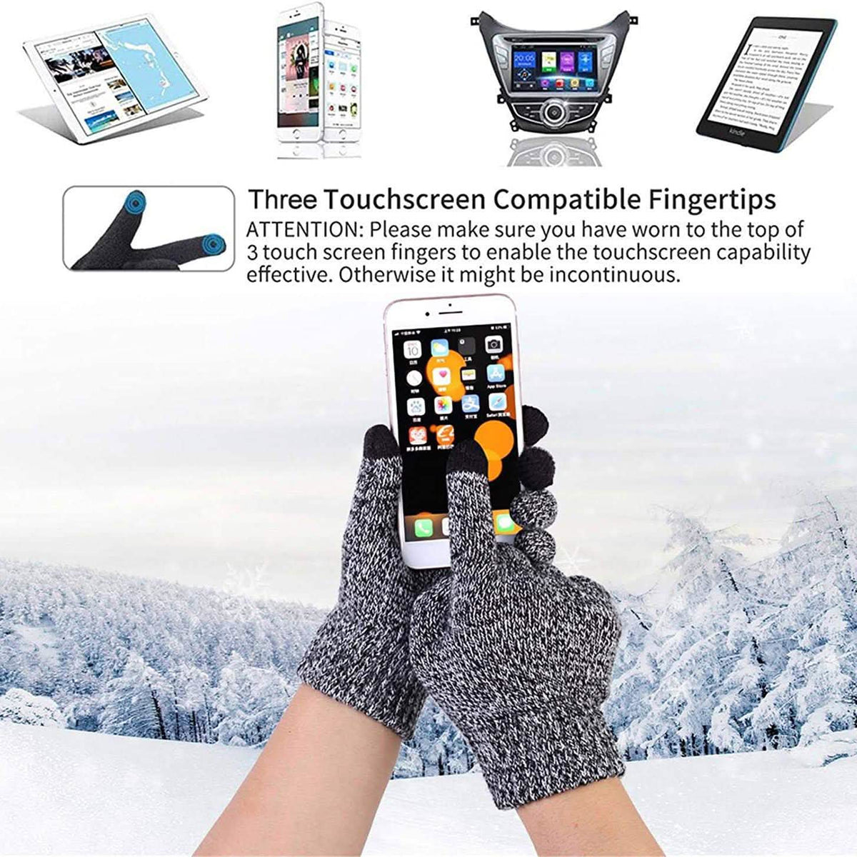Men's Scaves and Beanie Hat Themal Gloves Set