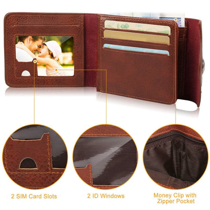 Men's Wallet PU Leather BiFold RFID Blocking Card Holder