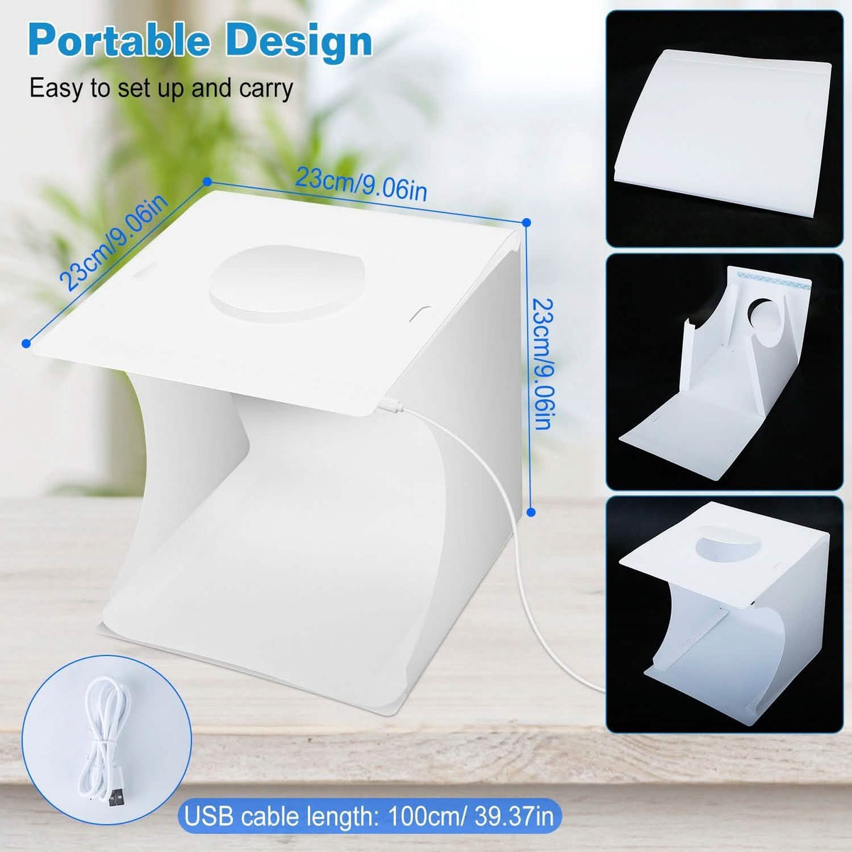 Mini Photo Studio Box Photography with 6 Color Backdrops
