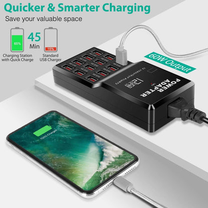 Multi 12 Port USB Charging Station Hub