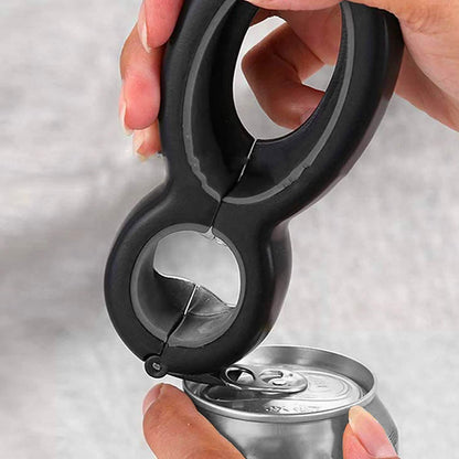 Multifunctional 6-In-1 Can Jar Opener Tool And Adjustable Bottle Opener