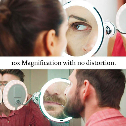 My Flexible Mirror 10x Magnification 7” Make Up Round Vanity Mirror