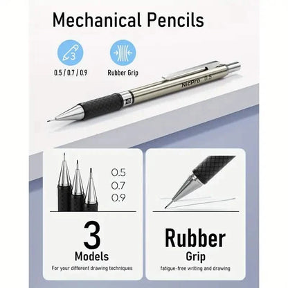 Nicpro Art Mechanical Pencil Set for Writing, Sketching, Drawing With Lead Refills Case