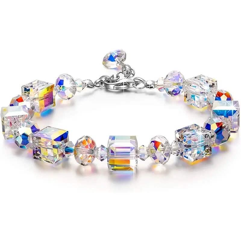 Northern Lights Artificial Crystal Bracelet 7"+ 2" Extension Chain