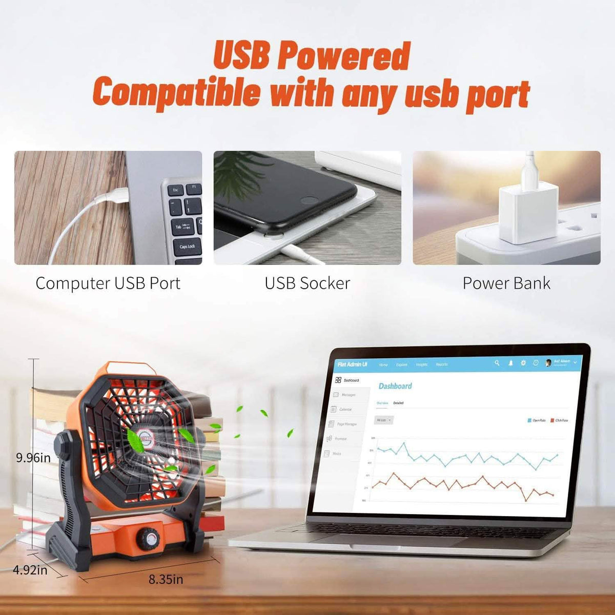 Outdoor Desk Personal Fan