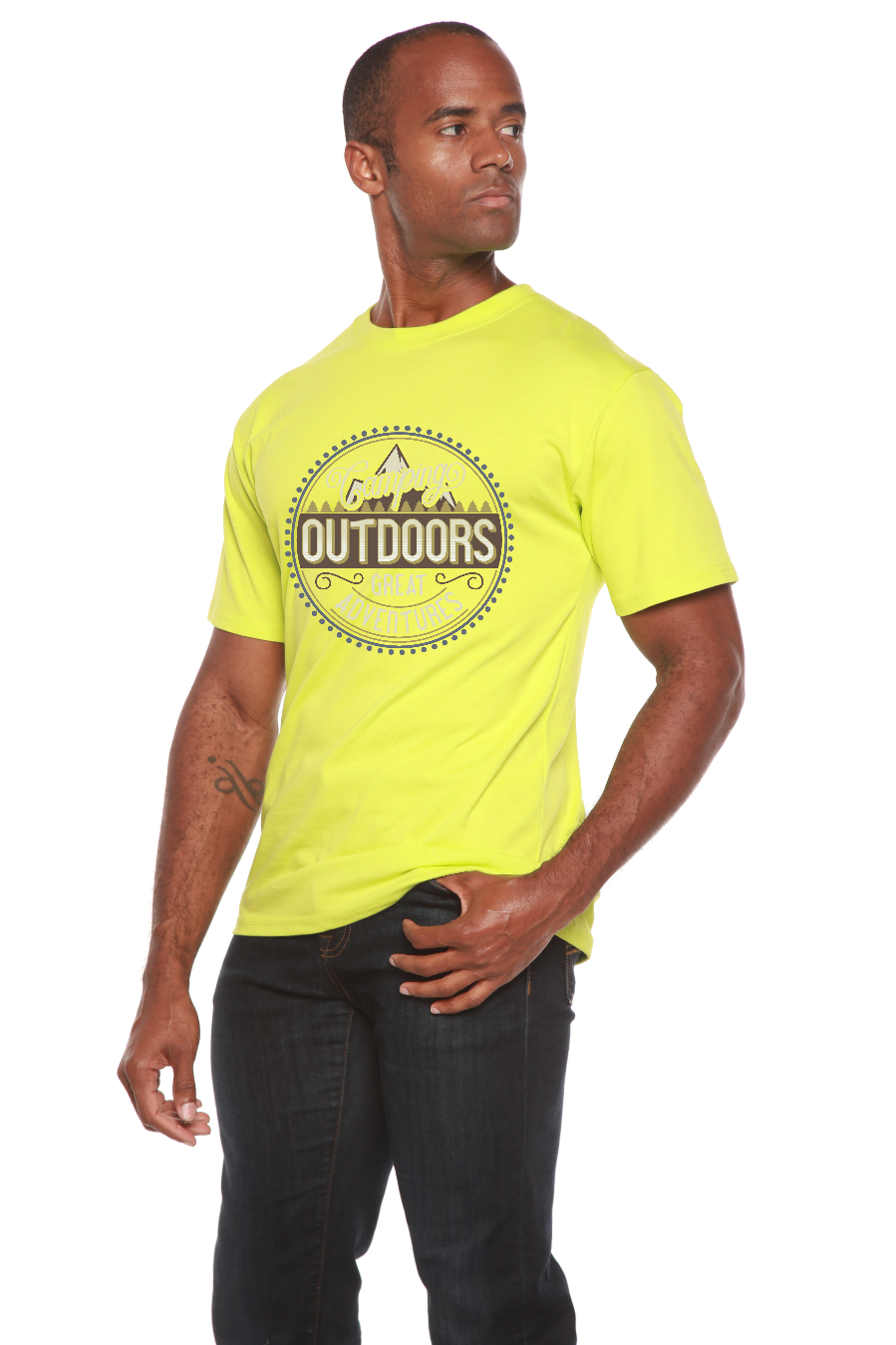 Outdoors Men's Bamboo Viscose/Organic Cotton Short Sleeve Graphic T-Shirt