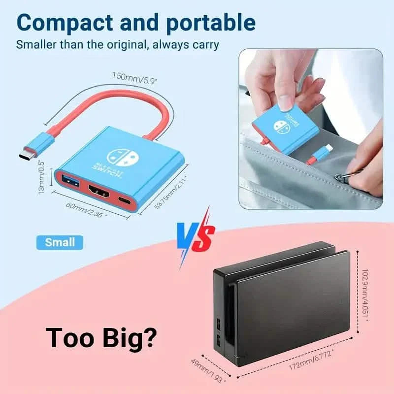 PD100W Docking Station For Nintendo Switch