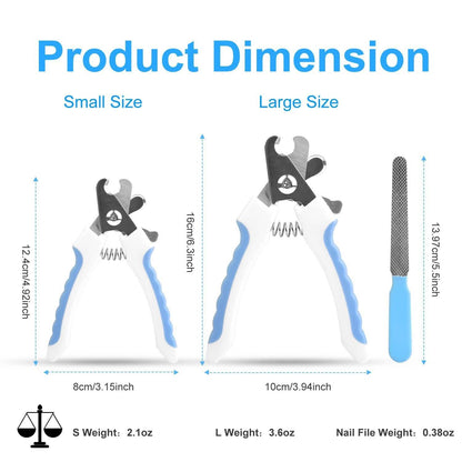 Pet Nail Toe Stainless Steel Trimmer with Nail File